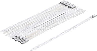 Set coliere pentru cablu | inoxidabilă | inox | 7,0 x 200 mm | 10 piese 