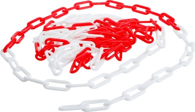 Lánckorlát | piros-fehér | Műanyag | 5 m 