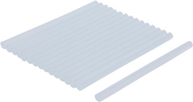 Barras de pegamento termofusible | transparente | Ø 11 mm, 200 mm | 16 piezas 
