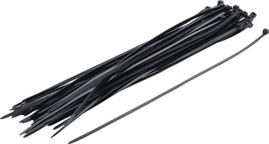 Sortido de abraçadeiras de cabos | preto | 4,5 x 350 mm | 50 peças 