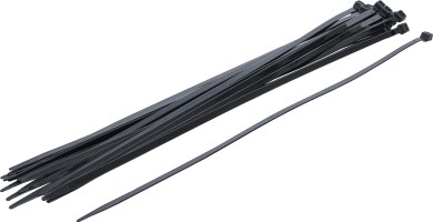 Zestaw opasek kablowych | czarne | 7,6 x 500 mm | 20 szt. 