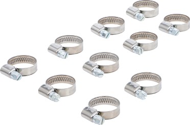Hose Clamps | Stainless | 16 x 25 mm | 10 pcs. 