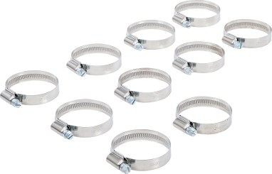 Hose Clamps | Stainless | 32 x 50 mm | 10 pcs. 