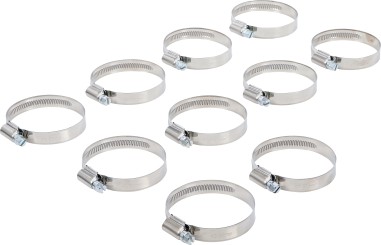Hose Clamps | Stainless | 40 x 60 mm | 10 pcs. 