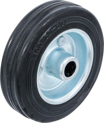 Vol rubberen wiel | stalen velg | 100 mm 
