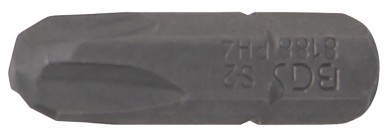 Ponta | Comprimento 25 mm | Entrada de sextavado externo 6,3 mm (1/4") | Recesso cruzado PH4 