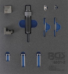 Tool Tray 1/6: Supplementary Set for Timing Chain Riveting Device (BGS 8501) | suitable for 3 mm Chain Pins 