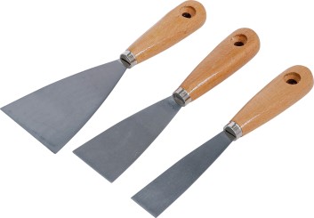 Jeux de spatules | Poignée en bois | 30 / 50 / 80 mm | 3 pièces 