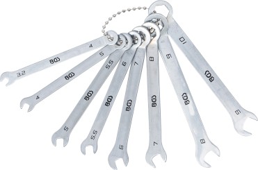 Serie di chiavi combinate anello-forchetta | versione mini | 4 - 10 mm | 8 pz. 