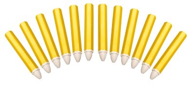 Ołówki do oznaczania | białe | 12 szt. 