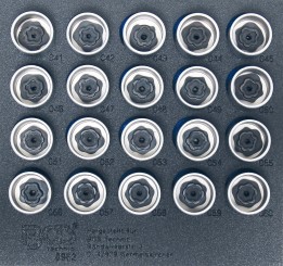Tool Tray 1/6: Rim Lock Socket Set for BMW | 20 pcs. 