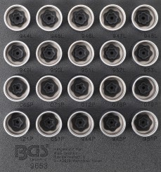 Tool Tray 1/6: Rim Lock Socket Set for Volvo | 20 pcs. 