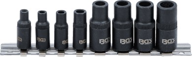 Serie di bussole portamaschio | 6,3 mm (1/4") / 10 mm (3/8") | magnetiche | 8 pz. 