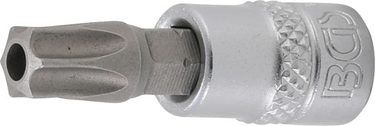 Punta de vaso | entrada 6,3 mm (1/4") | perfil en T (para Torx) con perforación T45 