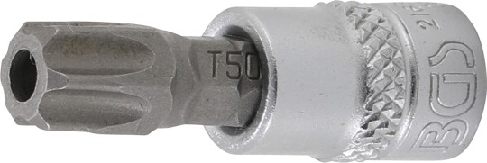 Douille à embouts | 6,3 mm (1/4") | profil T (pour Torx) avec perçage T50 