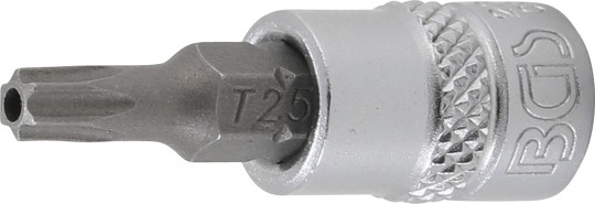 Umetak za bit | 6,3 mm (1/4") | T-profil (za Torx) sa otvorom T25 