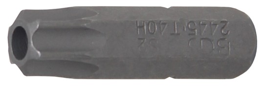 Kärki | pituus 25 mm | kuusiokanta 6,3 mm (1/4") | T-profiili (Torx) reiällinen T40 