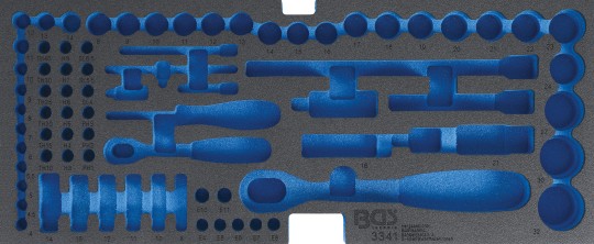 Foam Tray for BGS 3312, empty: for Socket Set 