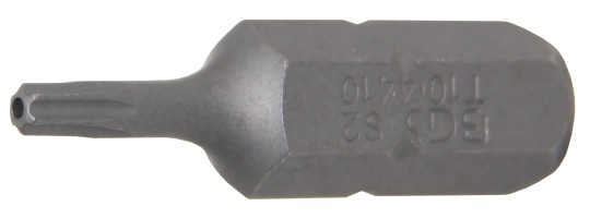 Behajtófej | Hossz 30 mm | Külső hatszögletű 8 mm (5/16") | T-profil (Torx) T10 furattal 