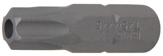 Ponta | Comprimento 30 mm | Entrada de sextavado externo 8 mm (5/16") | Perfil T (para Torx) com perfuração T45 