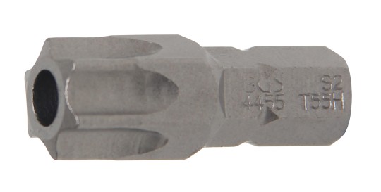 Ponta | Comprimento 30 mm | Entrada de sextavado externo 8 mm (5/16") | Perfil T (para Torx) com perfuração T55 