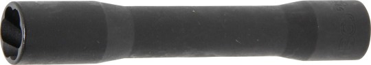 Spiral-profil-topnøgle-indsats / skrueudtrækker, dyb | 12,5 mm (1/2") | 17 mm 