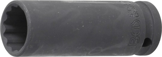 Nasadka udarowa dwunastokątna, głęboka | 12,5 mm (1/2") | 21 mm 
