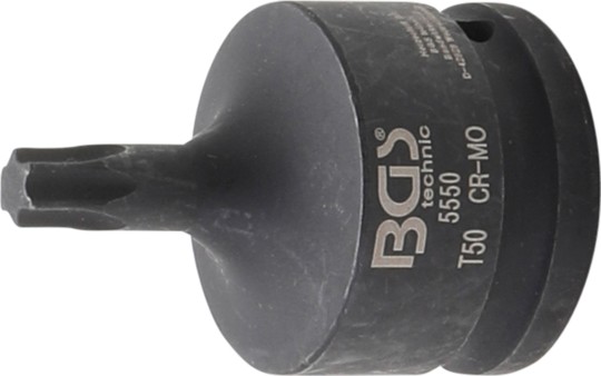 Cap bit de impact | Lungime 60 mm | 20 mm (3/4") | Profil T (pentru Torx) T50 