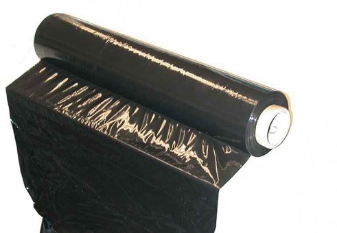 Folie stretch | negru | 500 mm x 300 m, 23 µm 