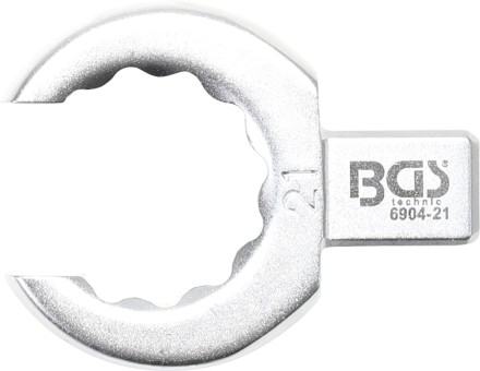 Insteek-ringsleutel | open | 21 mm | opname 9 x 12 mm 