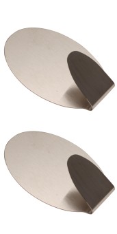 Cârlig din oţel inox cu adeziv | 45 x 70 mm | 1,5 kg | 2 piese 