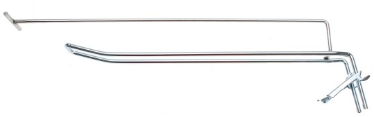 Gancho duplo | 300 x 4,8 mm | com braço de apoio e pino transversal 