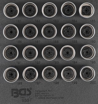 Uložak za radionička kolica 1/6: set alata za demontažu naplataka za Opel (tip B) | 20-dijelni 