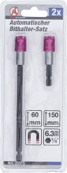 Portapuntas automático | salida hexágono interior 6,3 mm (1/4") | 60 / 150 mm | 2 piezas 