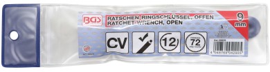 Ratchet Ring Spanner | open | 9 mm 