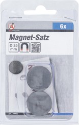 Sada magnetů | keramika | Ø 25 mm | 6dílná 