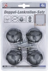 Doppel-Lenkrollen-Satz | Ø 40 mm | 4-tlg. 