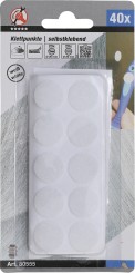 Puntos de cinta adhesiva | autoadhesivos | blancos | 40 piezas 