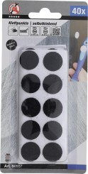 Puntos de cinta adhesiva | autoadhesivos | negro | 40 piezas 
