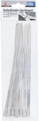 Buntband-sortiment | Rostfritt stål | rostfri | 7,0 x 200 mm | 10 delar 