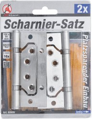 Scharnier-Satz | Edelstahl | für platzsparenden Einbau | 100 x 50 mm | 2-tlg. 