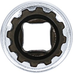 Steckschlüssel-Einsatz Gear Lock, tief | Antrieb Innenvierkant 6,3 mm (1/4") | SW 12 mm 