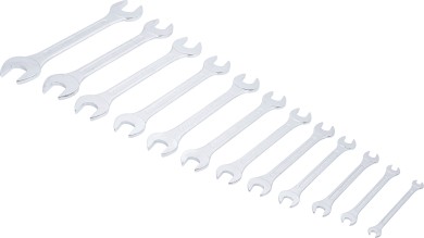 Dubbel U-nyckel-sats | 6 x 7 - 30 x 32 mm | 12 delar 