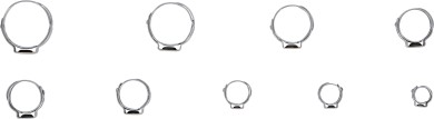 Assortimento anelli stringitubo in acciaio inox | Ø 5,8 - 21 mm | 170 pz. 