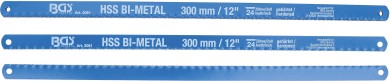Lâminas de serra de metal | HSS flexíveis | 13 x 300 mm | 10 peças 