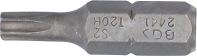 Kärki | pituus 25 mm | kuusiokanta 6,3 mm (1/4") | T-profiili (Torx) reiällinen T20 