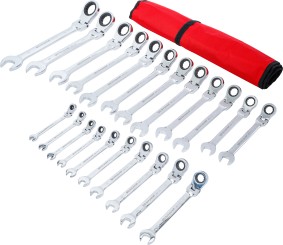 Ratchet Combination Wrench Set | flexible Heads | 6 - 32 mm | 22 pcs. 