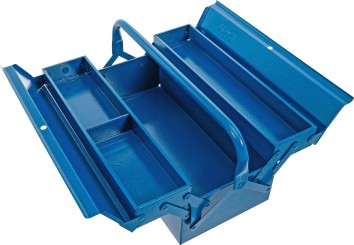 Caixa de ferramentas de metal | vazio | 420 x 200 x 150 mm | 3 compartimentos 