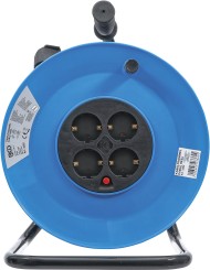 Cable Reel | 50 m | 3 x 1,5 mm² | 4 Socket Outlets | IP 20 | 3000 W 