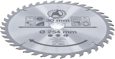 Lama per sega circolare con punte in metallo duro | Ø 254 x 30 x 3,2 mm | 40 denti 